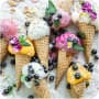 Many ice-cream cones